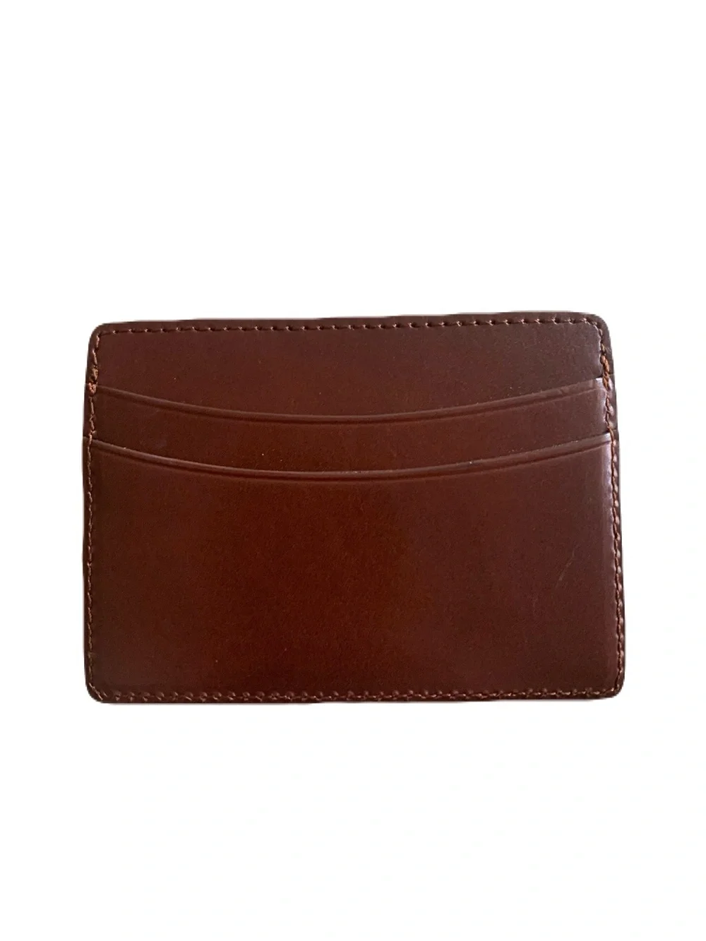 Lucchese Brown Leather 5 Pocket Credit Business Card Case Classic Minimalist